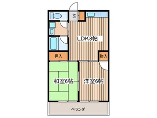 ｱ-ﾊﾞﾝﾊｲﾂ太田の物件間取画像